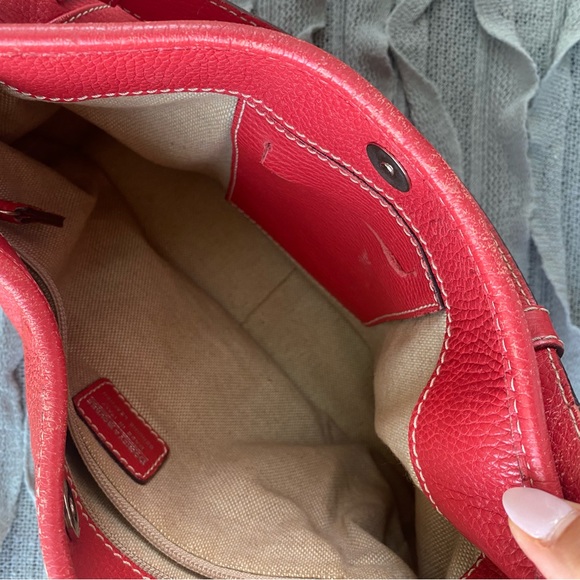 Dooney & Bourke Bags | Leather Shoulder Bag | Color: Red - Picture 4 of 5